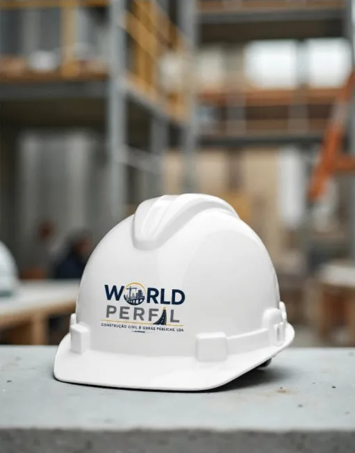 Capacete de obra com o logótipo World Perfil