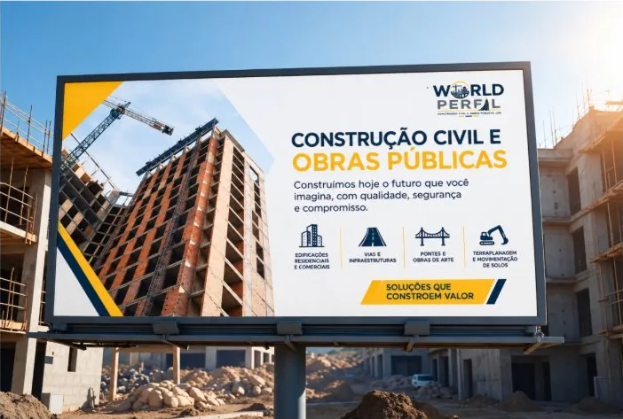 Outdoor de Construção Civil e Obras Públicas da World Perfil